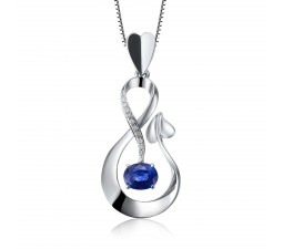 Naughty and Nice Sapphire and Diamond Pendant