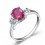 1.50 Carat Ruby Gemstone Engagement Ring on Silver