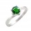 .5 Carat Emerald Gemstone Engagement Ring on Silver