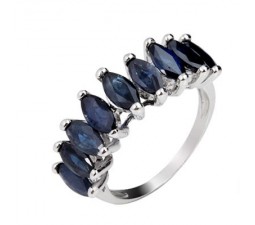 2 Carat Sapphire Gemstone Engagement Ring on Silver