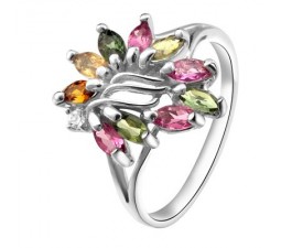 2 Carat Tourmailne Gemstone Engagement Ring on Silver