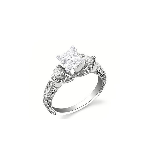 14k Yellow Gold Princess Solitaire 1/2 ct Diamond Engagement Ring -  Walmart.com
