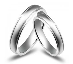 Affordable Couples Wedding Ring Bands on 10k White Gold