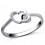 Heart Diamond Promise Ring on 10k White Gold