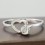 Heart Diamond Promise Ring on 10k White Gold