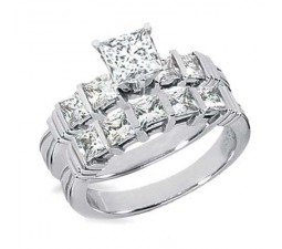 1 Carat Princess cut Diamond Engagement Ring on Closeout Sale