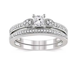 Diamond Wedding Ring Set on