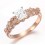 Beautiful 1 Carat Princess Diamond Engagement Ring on 18k Rose Gold