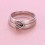 Inexpensive Heart Shape Couples Matching Wedding Band Rings on Silver