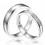 Inexpensive Couples Matching Diamond Wedding Ring Bands on Silver
