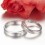 Inexpensive Couples Matching Diamond Wedding Ring Bands on Silver