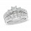 Three Stone Wedding Ring Set on