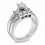 Three Stone Wedding Ring Set on