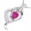 Half Carat Heart Shape Ruby Necklace Pendant for women