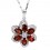 Flower antique 2.5 Carat Garnet Pendant Necklace for Women on sale