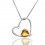 1 Carat Citrine Heart Shape Necklace Pendant for Women