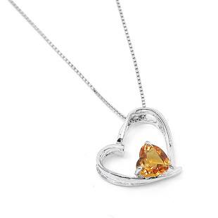 Citrine heart pendant deals