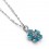 2.5 Carat 5 Stone Blue Topaz Flower shape Pendant Necklace for Her