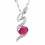 1 Carat Ruby Pendant Necklace for Women