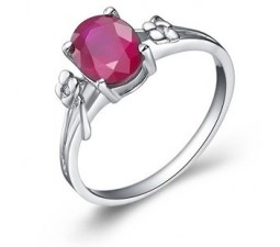 1.5 Carat Solitaire Ruby Engagement Ring for women