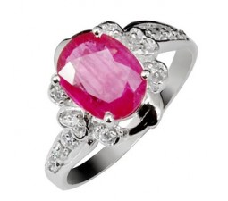 2.5 Carats Ruby antique engagement ring for women