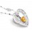 1/2 Half Carat Citrine Heart Shape Pendant Necklace for Women
