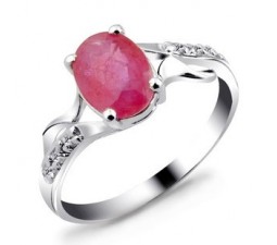 1.5 Carats Ruby Engagement Ring for Women on sale