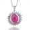 1.4 Carats Ruby solitaire pendant necklace for women