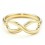 Infinity Engagement Ring on Yellow Gold