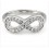 Classic Infinity Ring with 1/4 Carat diamonds on Gold