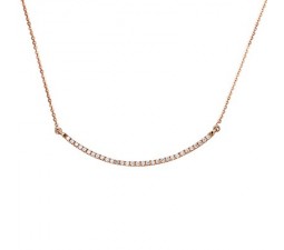 1 Carat Journey Necklace on 18k Rose Gold
