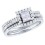 Inexpensive Wedding Trio Ring Set for Her with 1 Carat Diamond