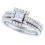 Inexpensive Wedding Trio Ring Set for Her with 1 Carat Diamond