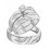 Affordable 1/2 carat Trio wedding ring set on 10k white gold