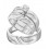 Affordable 1/2 carat Trio wedding ring set on 10k white gold