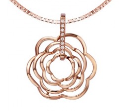 1/10 Carat Diamond Heart Shape Pendant on 18k Rose Gold