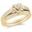 1 Carat Heart Shape Halo Diamond Wedding Set