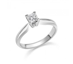 1/3 Carat Princess solitaire Engagement Ring