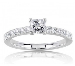 Beautiful Princess Diamond Engagement Ring on Sale