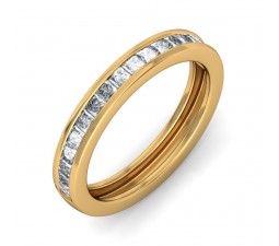 1 Carat Princess Diamond Wedding Ring Band