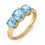 3 Carat Topaz Ring in Yellow Gold