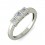 Half Carat Three Stone Princess Trilogy Engagement Ring for Her in White Gold