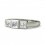 Half Carat Three Stone Princess Trilogy Engagement Ring for Her in White Gold
