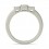 Half Carat Three Stone Princess Trilogy Engagement Ring for Her in White Gold