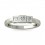 Half Carat Three Stone Princess Trilogy Engagement Ring for Her in White Gold