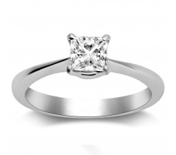 Half Carat Princess Solitaire Ring on Closeout Sale