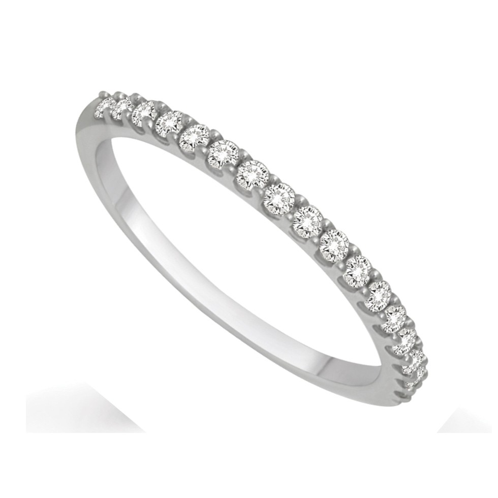 Affordable Diamond Wedding Band for Her in White Gold JeenJewels