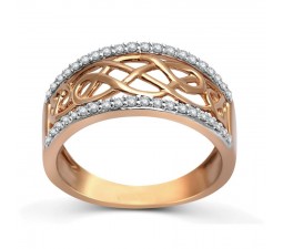 Designer Rose Gold Diamond Wedding Band Ring for Women