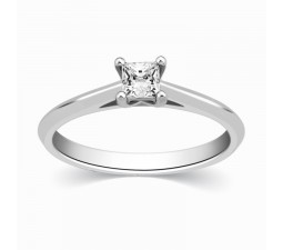 Princess Solitaire Affordable Diamond Engagement Ring on Sale