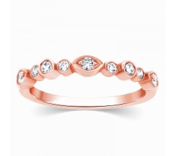 Beautiful Rose Gold Diamond Wedding Ring Band